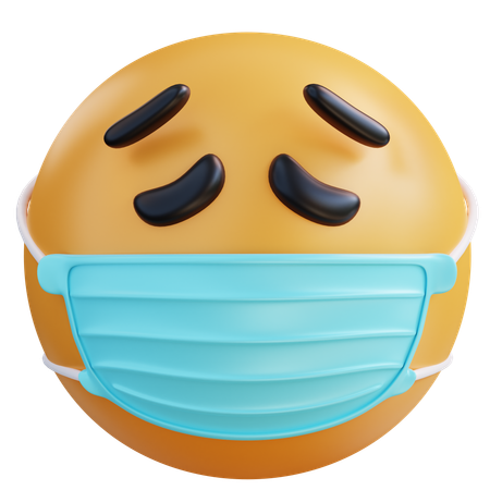 Face With Medical Mask  3D Icon