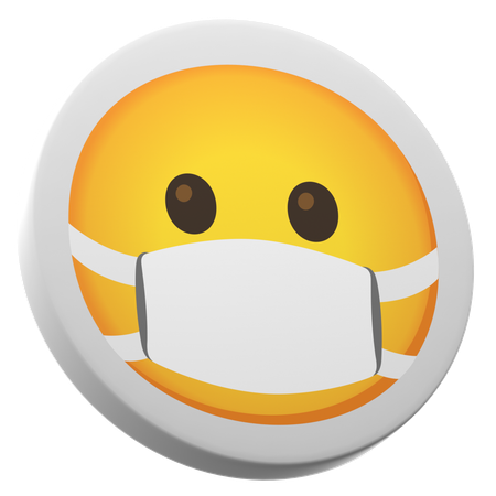 Face With Medical Mask  3D Icon