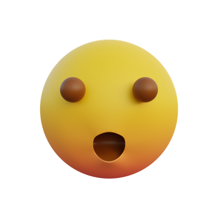 Face with open mouth  3D Emoji