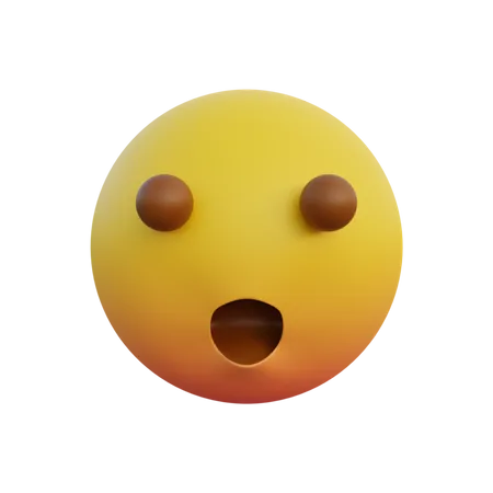 Face with open mouth  3D Emoji