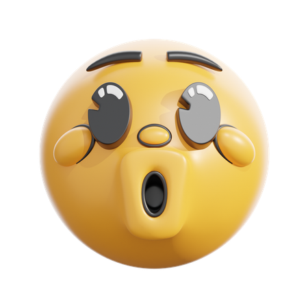 Face with open mouth  3D Icon