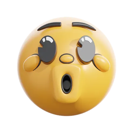 Face with open mouth  3D Icon
