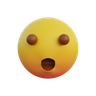 face with open mouth emoji 3d