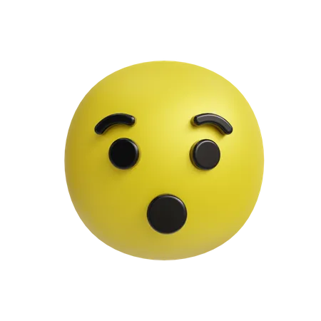 Face with Open mouth emoji 3D Icon