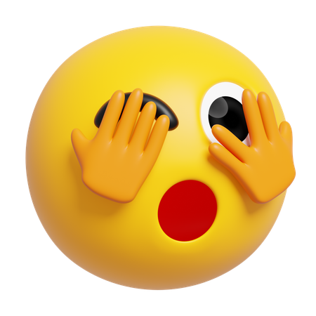 Face with Peeking Eye Emoji  3D Icon