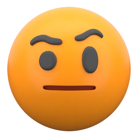 Face With Raised Eyebrow  3D Icon