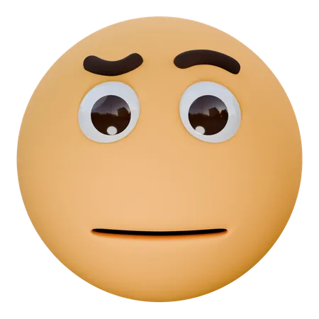 Face With Raised Eyebrow  3D Icon