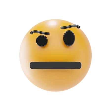 Face With Raised Eyebrow  3D Icon