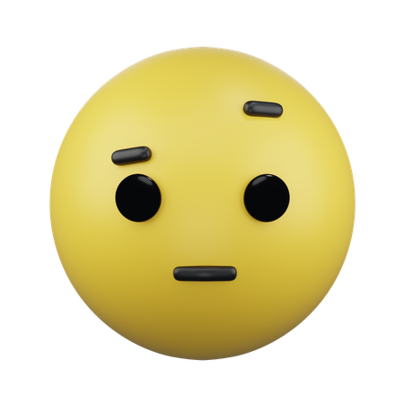 Face with Raised Eyebrow  3D Icon