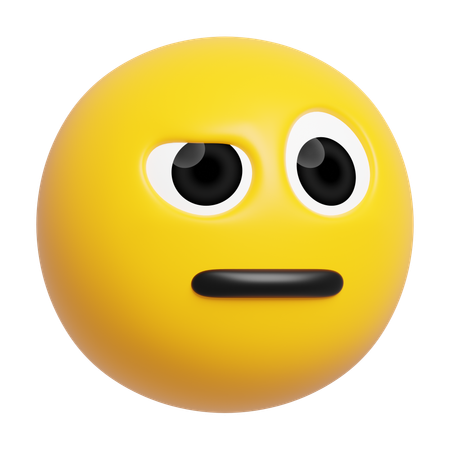 Face with Raised Eyebrow Emoji  3D Icon