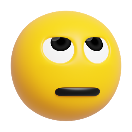Face with Rolling Eyes Emoji  3D Icon