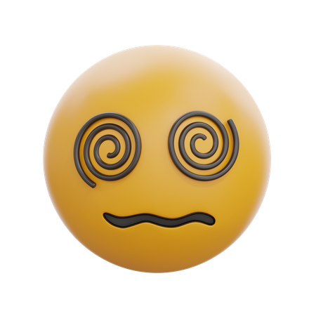 Face With Spiral Eyes  3D Icon