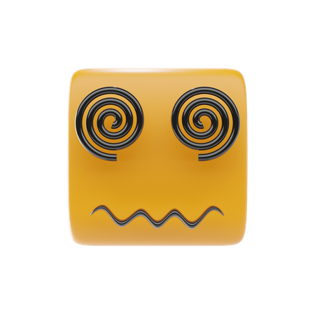 Face With Spiral Eyes  3D Icon