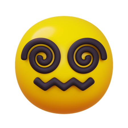 Face with Spiral Eyes  3D Icon