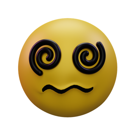 Face With Spiral Eyes  3D Icon