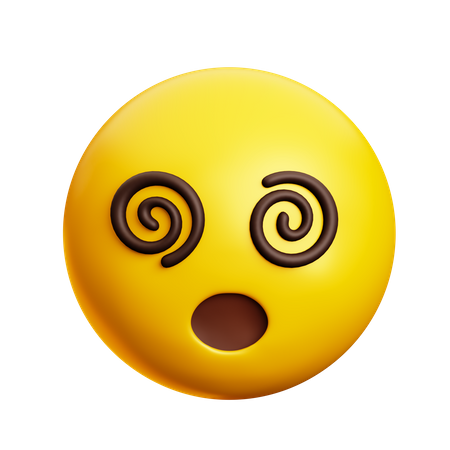 Face With Spiral Eyes  3D Icon