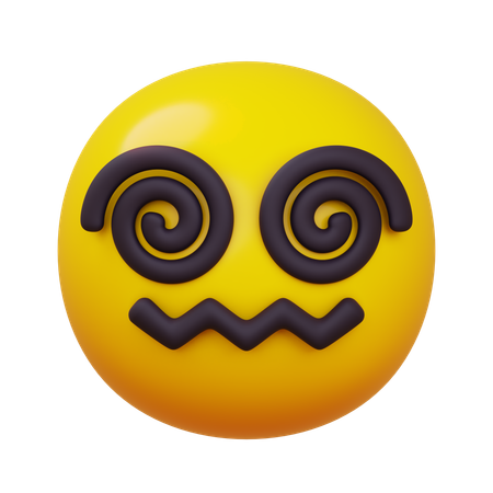 Face with Spiral Eyes  3D Icon