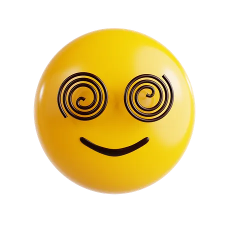 Face with spiral Eyes Emoji  3D Icon