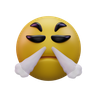 3d face with steam from nose emoji emoji