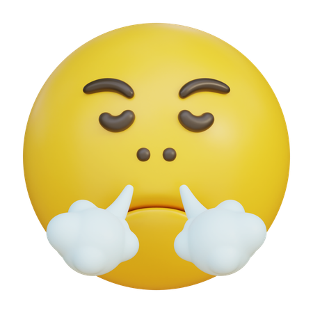 Face With Steam From Nose Emoji  3D Icon