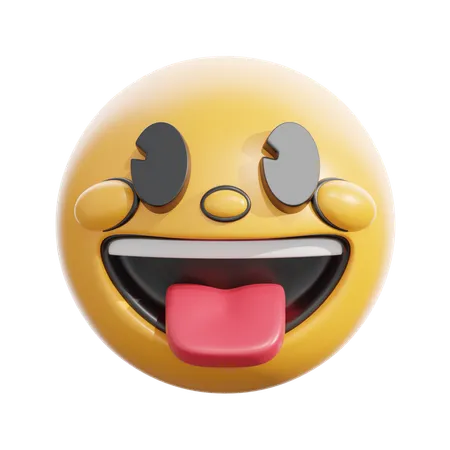 Face with tongue  3D Icon