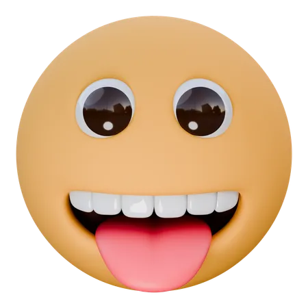 Face with tongue  3D Icon