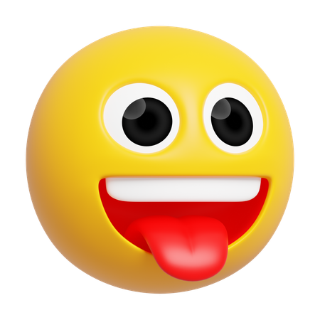 Face with Tongue Emoji  3D Icon