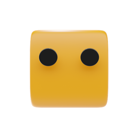 입 없는 얼굴 이모티콘  3D Icon