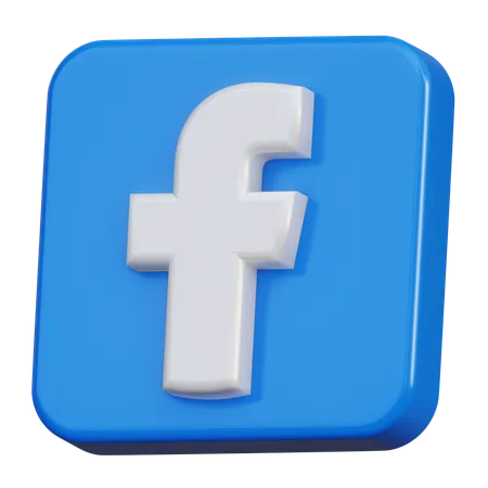 Logotipo 3 D De Facebook Icono 3 D 3D Icon