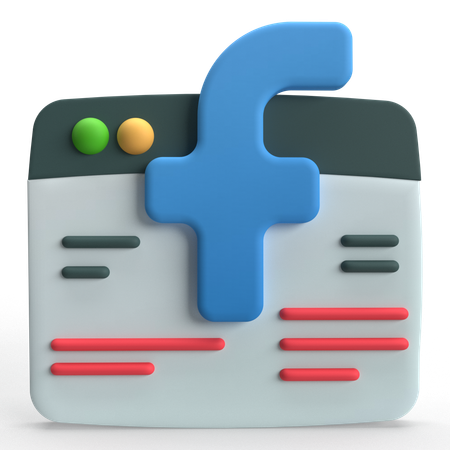 Facebook  3D Icon