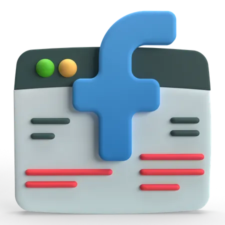 Facebook  3D Icon