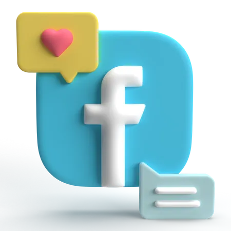 Facebook  3D Icon