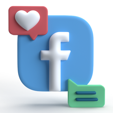 Facebook  3D Icon