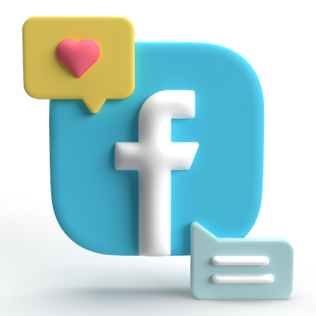 Facebook  3D Icon