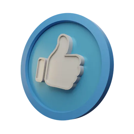 3 D Render Icon Bundle Social Media Like Object 3D Icon