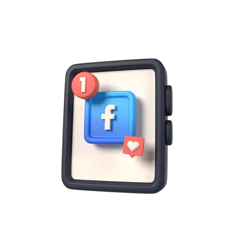Facebook With Hanphone  3D Icon