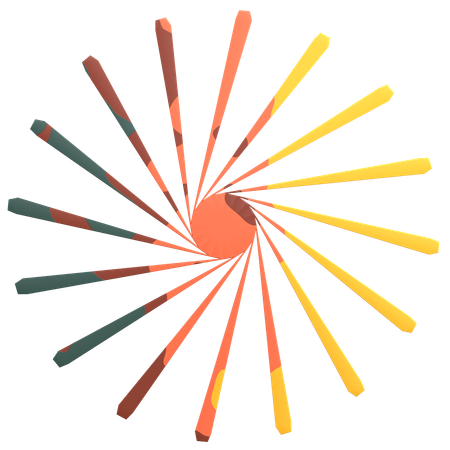 Fächer geometrische Form  3D Icon