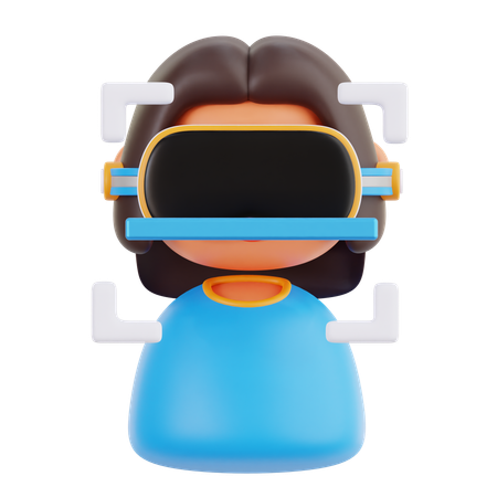 Facial Recognition  3D Icon