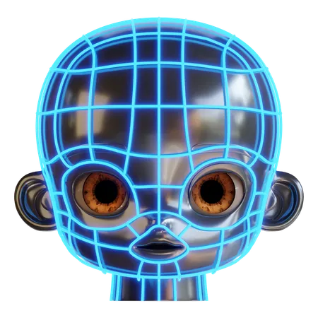 Facial Recognition  3D Icon