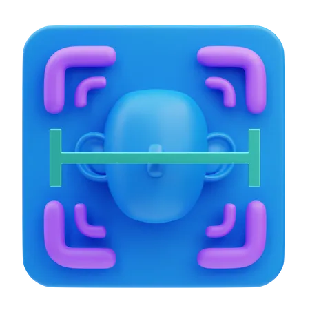 Facial Recognition  3D Icon