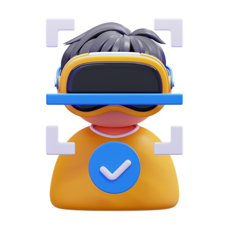 Facial recognition  3D Icon