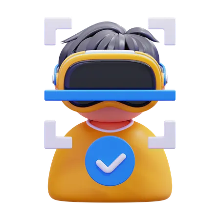 Facial recognition  3D Icon