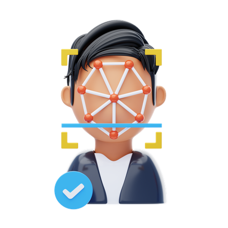 Facial Recognition  3D Icon