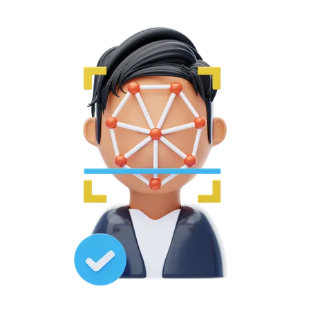 Facial Recognition  3D Icon