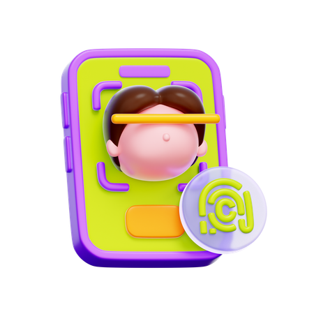 Facial Recognition Payment  3D Icon