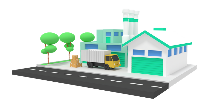 Factory  3D Icon