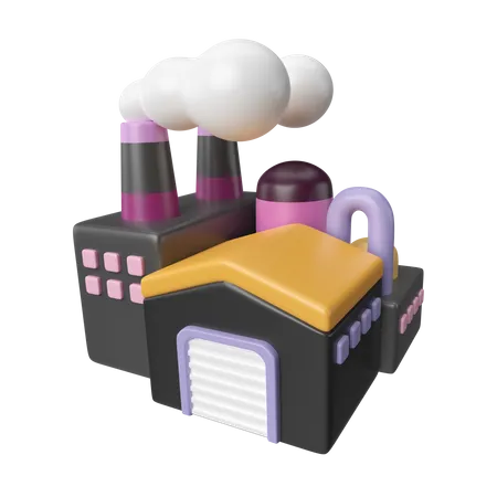 This Is Factory 3 D Render Illustration Icon High Resolution Png File Isolated On Transparent Background Available 3 D Model File Format BLEND OBJ FBX And GLTF 3D Icon