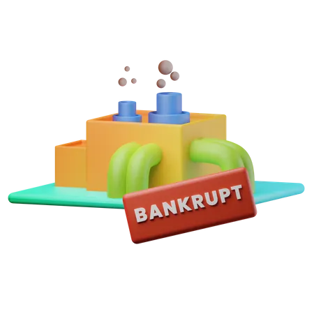 Factory Bankrupt  3D Icon