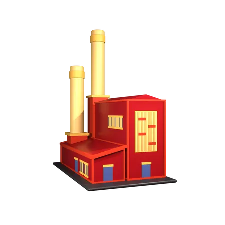 Factory Building  3D Icon