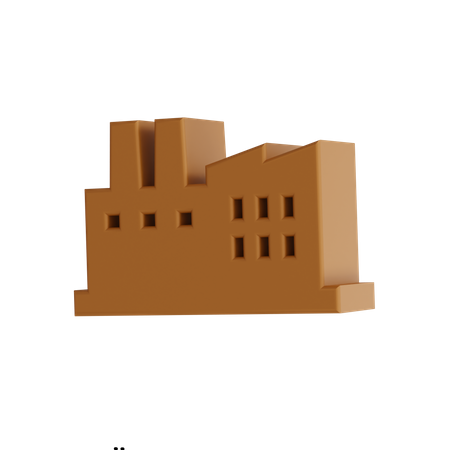 Factory Building  3D Icon